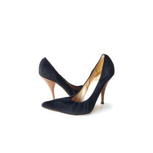 FENDI SHOES 37.5 | Womens 7 US Black Calf Suede Pointed Toe …
